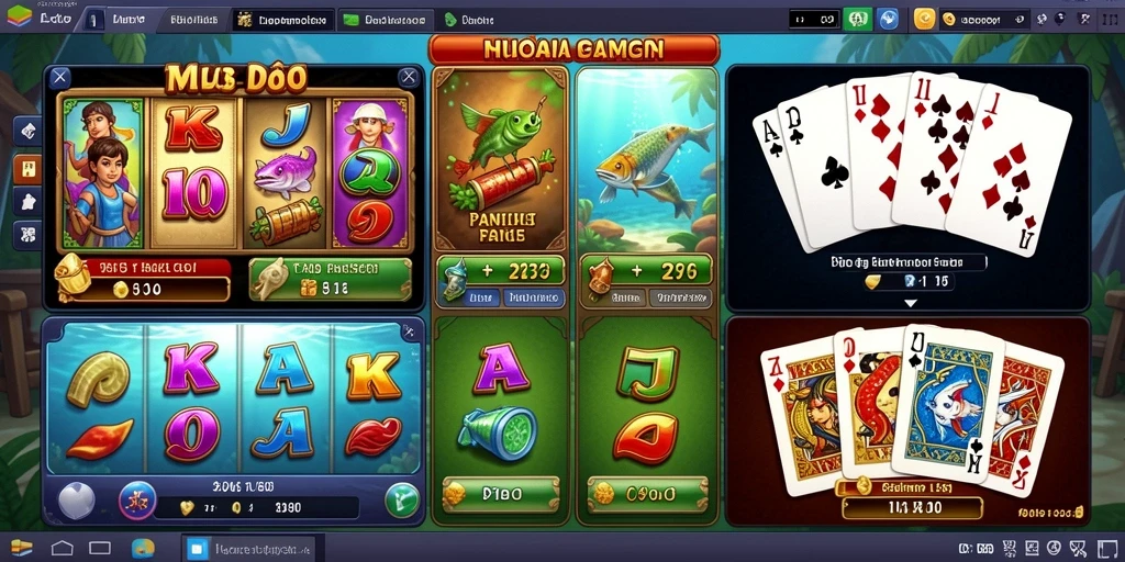 Screenshot ketiga memperlihatkan berbagai item yang dapat dimenangkan.
